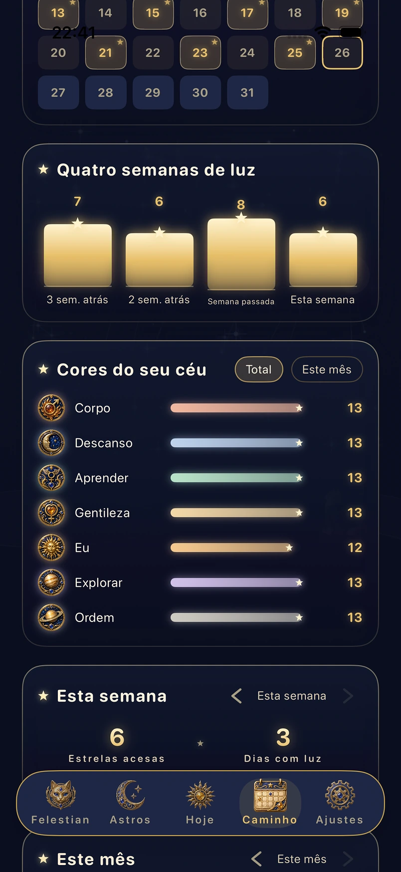 Cores do seu céu — que tipo de passo você escolhe
